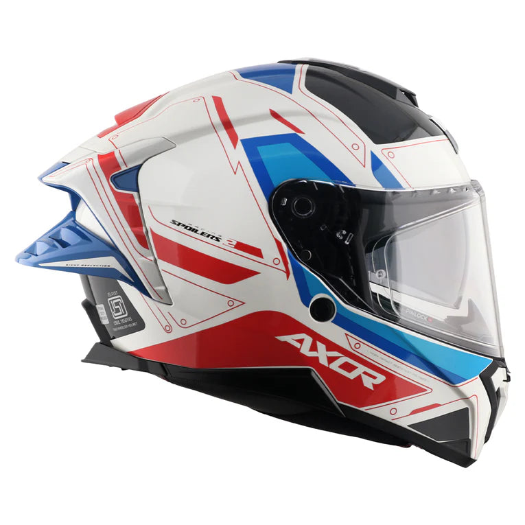 AXOR Brutale Ryden Dual Spoiler White Red Helmet