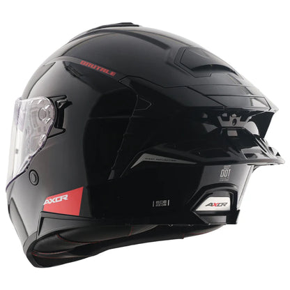 Axor Brutale Solid Colors Dual Spoiler Black Helmet