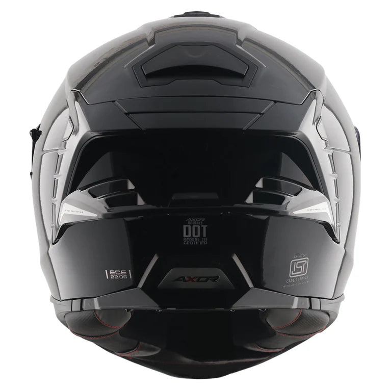 Axor Brutale Solid Colors Dual Spoiler Black Helmet