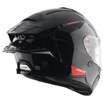 Axor Brutale Solid Colors Dual Spoiler Black Helmet