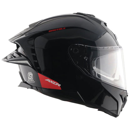 Axor Brutale Solid Colors Dual Spoiler Black Helmet