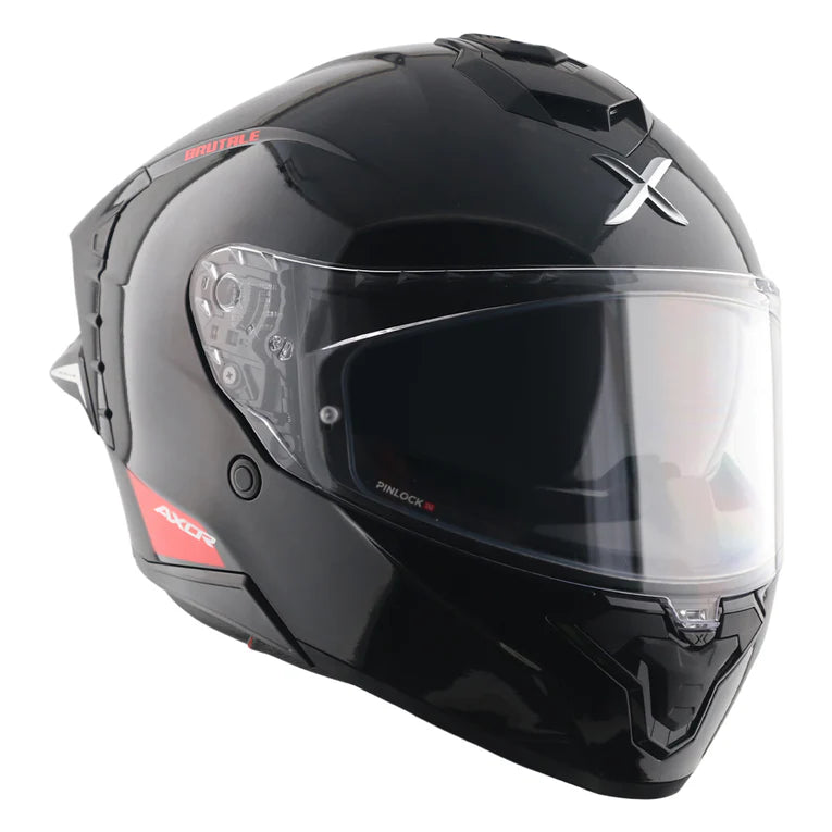 Axor Brutale Solid Colors Dual Spoiler Black Helmet
