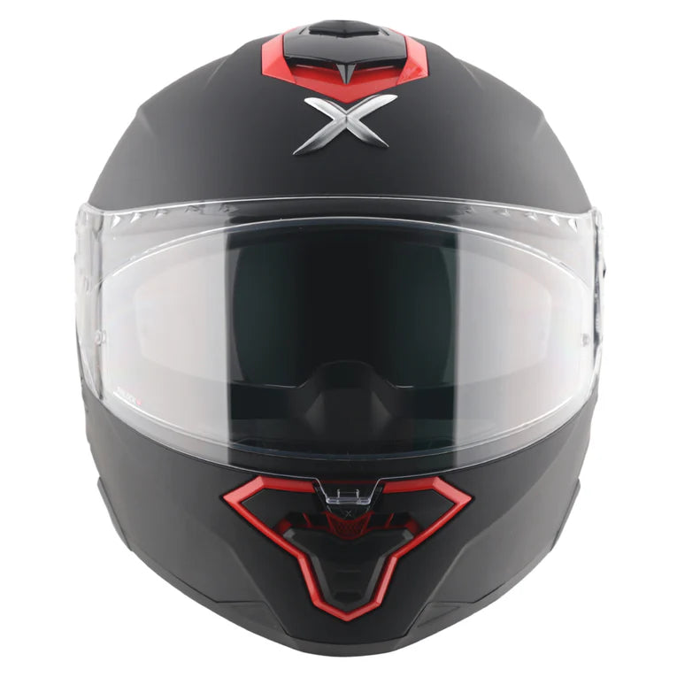 Axor Brutale Corsa Dual Spoiler Dull Black Red Helmet