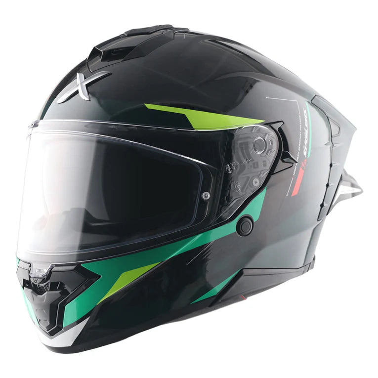 Axor Brutale Kryptic Dual Spoiler Black Green Helmet
