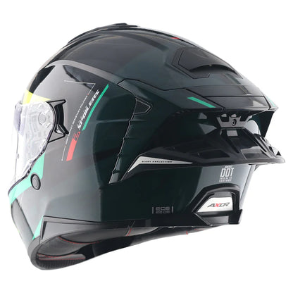 Axor Brutale Kryptic Dual Spoiler Black Green Helmet