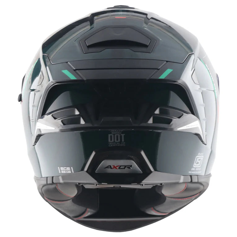 Axor Brutale Kryptic Dual Spoiler Black Green Helmet