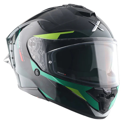 Axor Brutale Kryptic Dual Spoiler Black Green Helmet