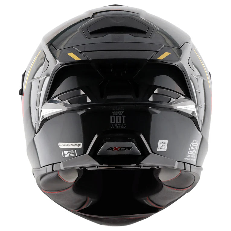 Axor Brutale Kryptic Dual Spoiler Black Yellow Helmet