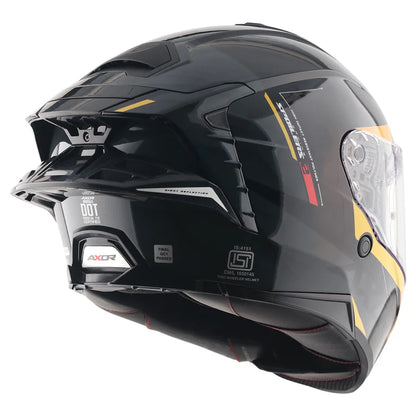 Axor Brutale Kryptic Dual Spoiler Black Yellow Helmet