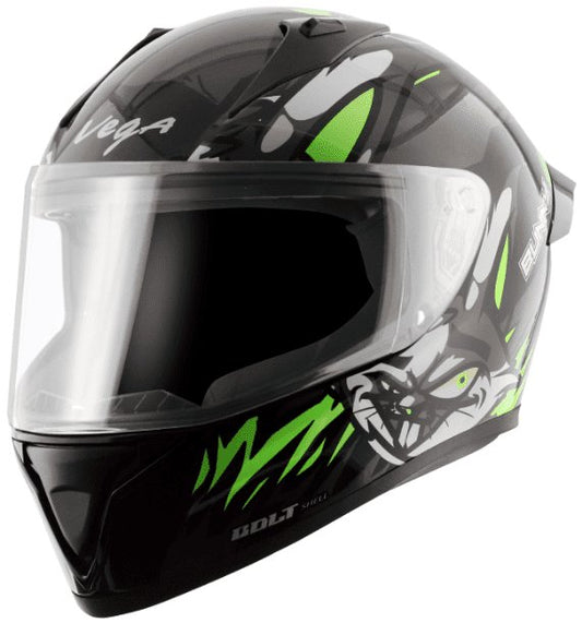 Vega Bolt Bunny Black Green Helmet