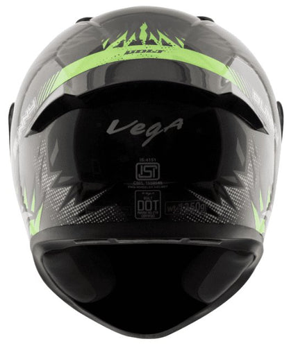 Vega Bolt Bunny Dull Black Green Helmet