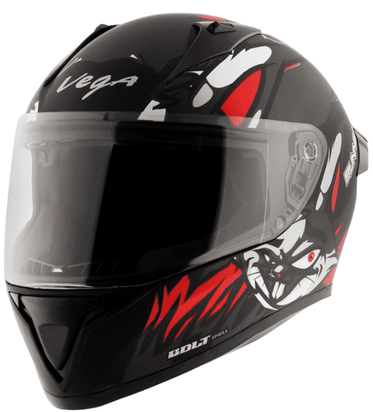 Vega Bolt Bunny Dull Black Red Helmet