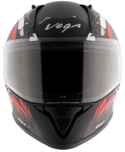 Vega Bolt Bunny Dull Black Red Helmet