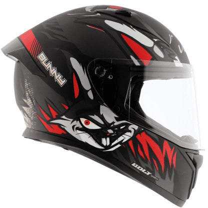 Vega Bolt Bunny Dull Black Red Helmet