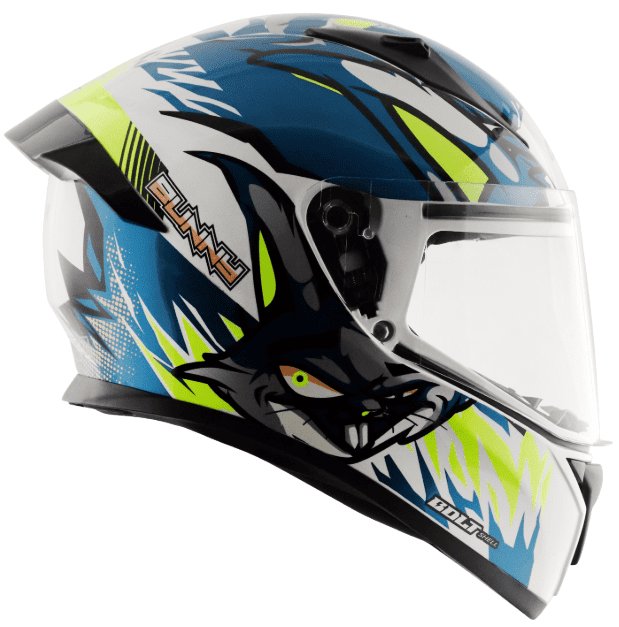 Vega Bolt Bunny White Blue Helmet
