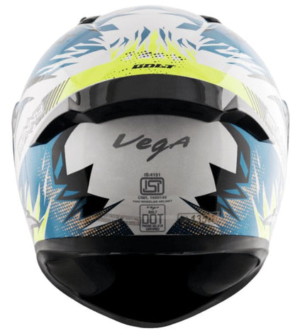 Vega Bolt Bunny White Blue Helmet