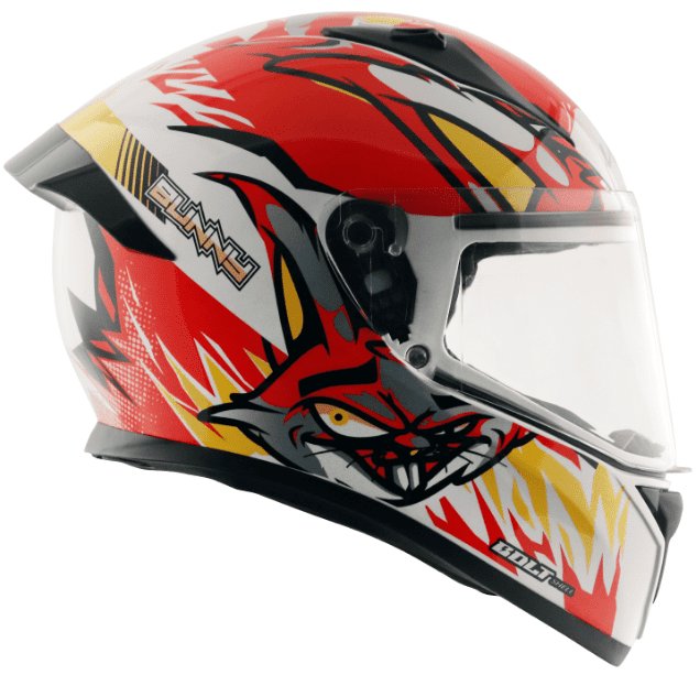 Vega Bolt Bunny White Orange Helmet