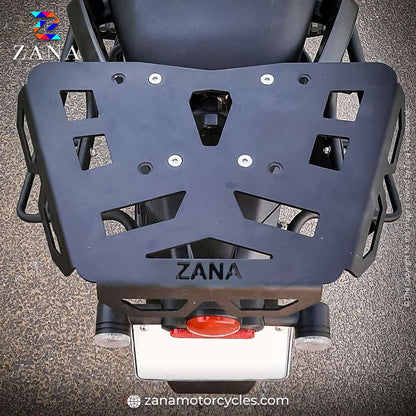 Black Top Rack Plate for Yezdi Adventure