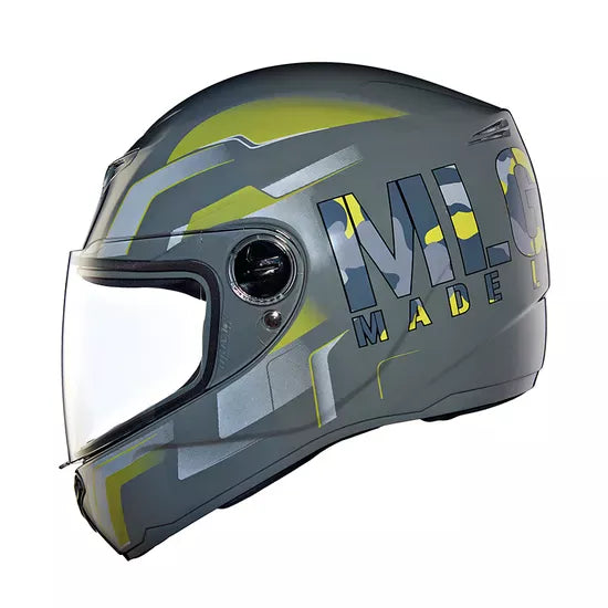 Camo Printed Full Face Helmet Gloss Grey