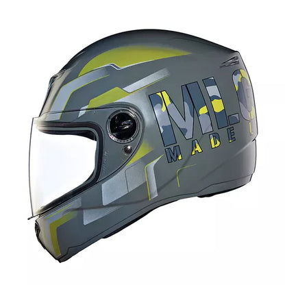 Camo Printed Full Face Helmet Gloss Grey