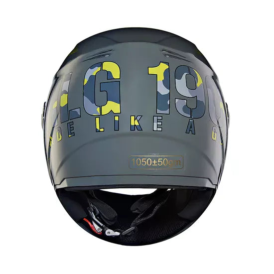 Camo Printed Full Face Helmet Gloss Grey