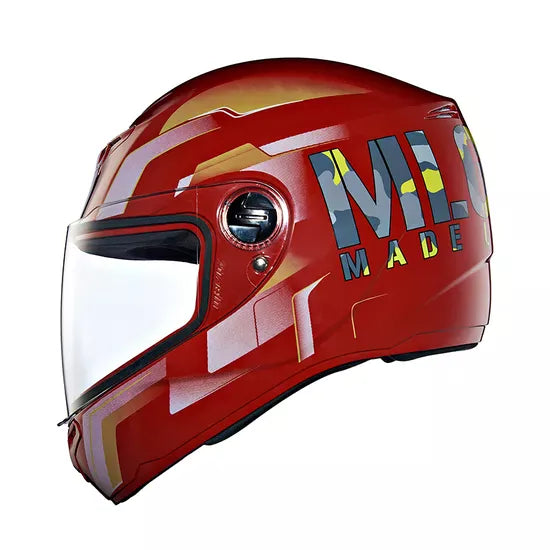 Camo Printed Full Face Helmet Gloss Red