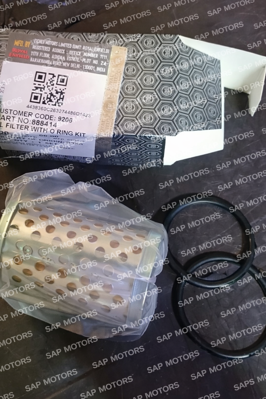 ROYAL ENFIELD 888414 - OIL FILTER WITH O RING KIT FOR THUNDERBIRD 350/500, BULLET 350/500, CLASSIC 350/500 & CONTINENTAL GT