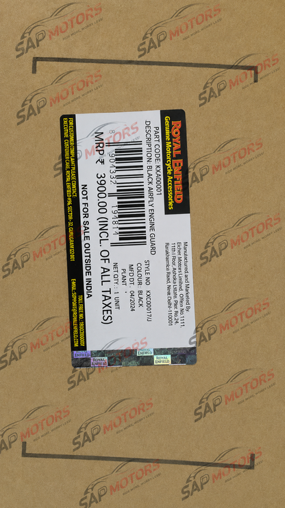Black Airfly Engine Guard for Meteor 350 | Black