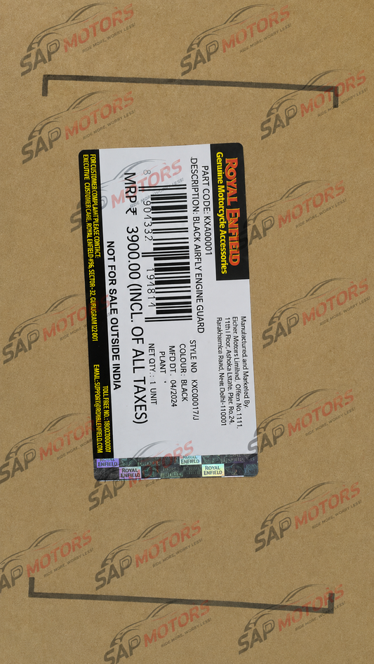 Black Airfly Engine Guard for Meteor 350 | Black