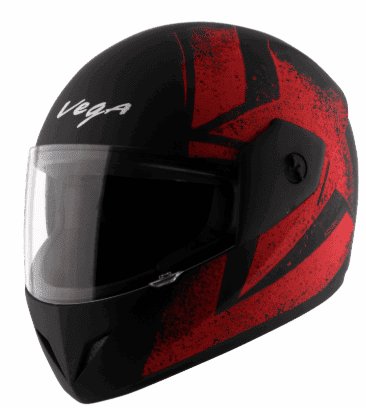 Vega Cliff Adventure Dull Black Red Helmet
