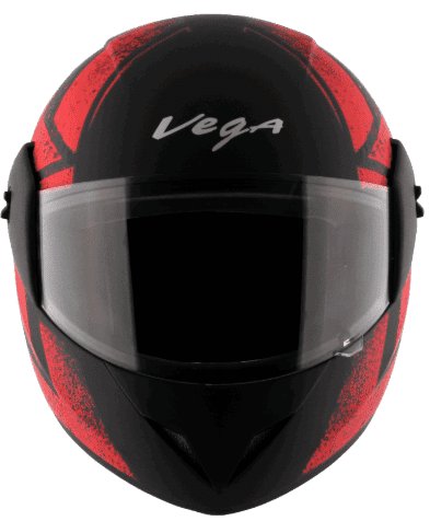 Vega Cliff Adventure Dull Black Red Helmet