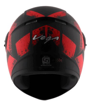 Vega Cliff Adventure Dull Black Red Helmet
