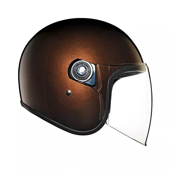 Copter Face Long Visior Helmet Brown