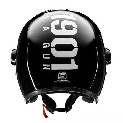 Copter Face Long Visior Helmet Gloss Black
