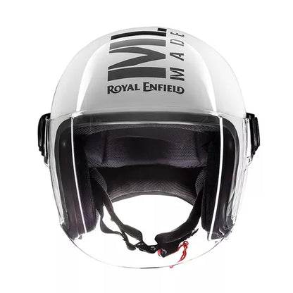 Copter Face Long Visior Helmet Glossy White