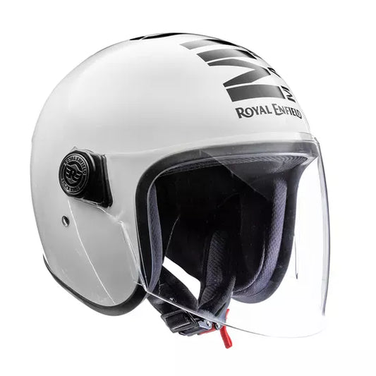 Copter Face Long Visior Helmet Glossy White