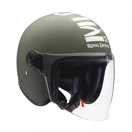 Copter Face Long Visior Helmet Matt Battle Green