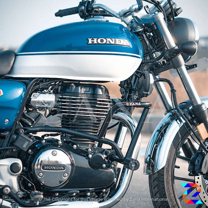 Matt Black Crash Guard with Slider for Honda CB350