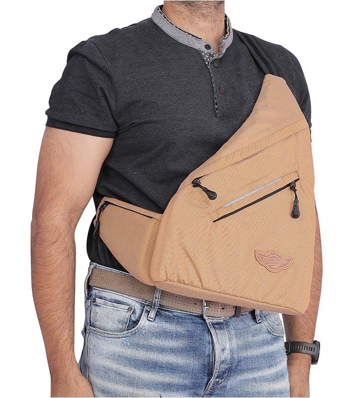 Crossbody Sling Bag-Cross Bag-Khaki Color