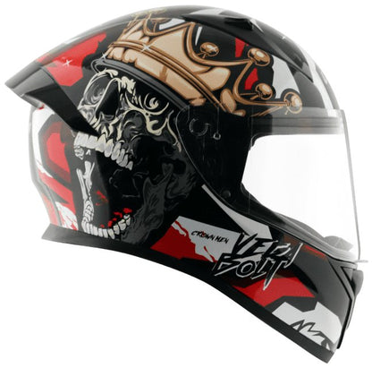 Vega Bolt Crown Men Black Red Helmet
