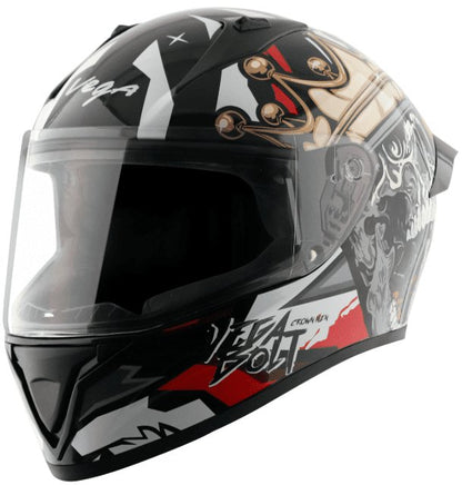 Vega Bolt Crown Men Black Red Helmet