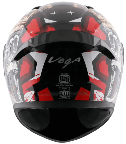 Vega Bolt Crown Men Black Red Helmet