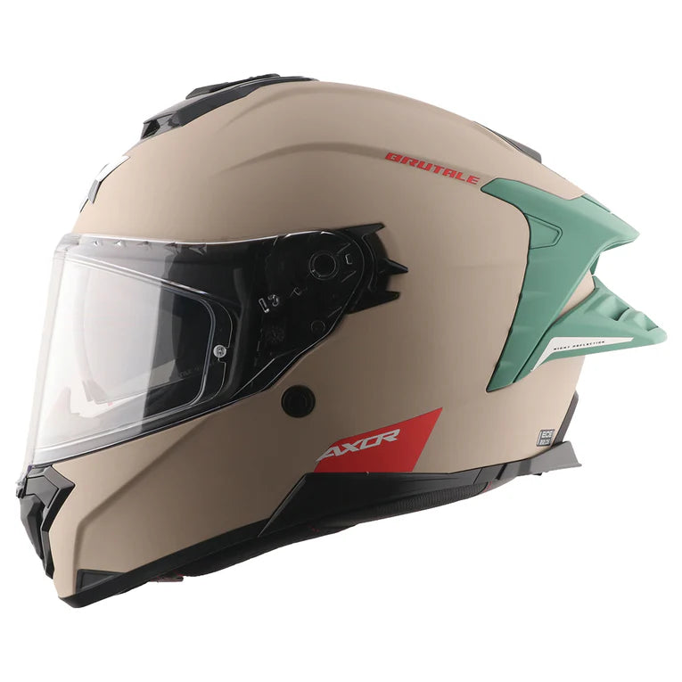Axor Brutale Corsa Dual Spoiler Khaki Green Helmet