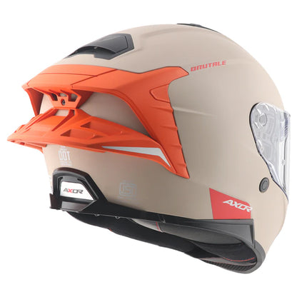 Axor Brutale Corsa Dual Spoiler Khaki Orange Helmet
