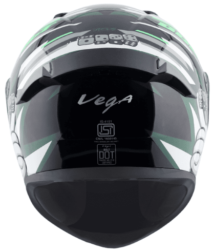 Vega Bolt Dice Black White Helmet