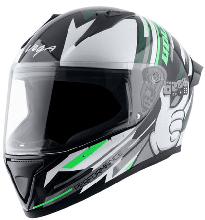 Vega Bolt Dice Black White Helmet