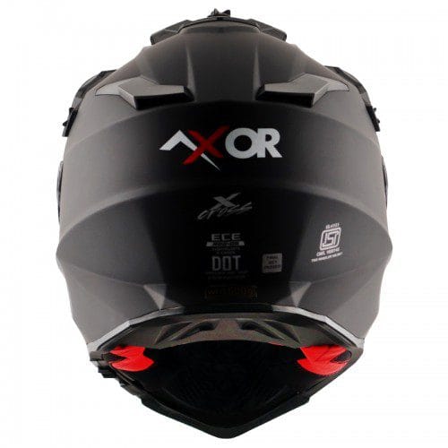 Axor X-Cross Dual Visor SC Helmet-Matt Black Red