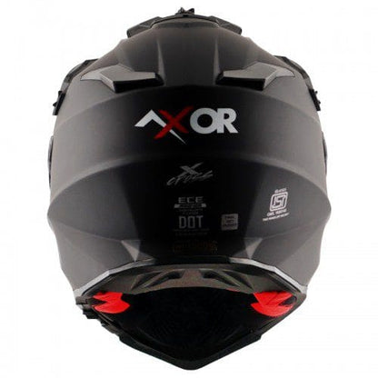 Axor X-Cross Dual Visor SC Helmet-Matt Black Red