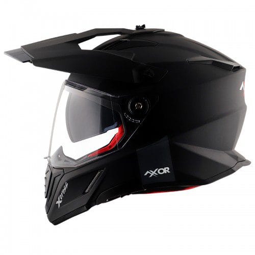Axor X-Cross Dual Visor SC Helmet-Matt Black Red