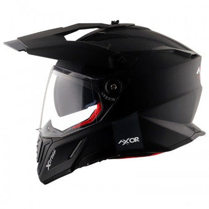 Axor X-Cross Dual Visor SC Helmet-Matt Black Red
